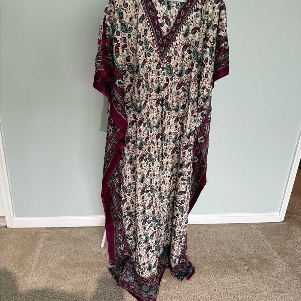 Elegant Paisley Print Dress
